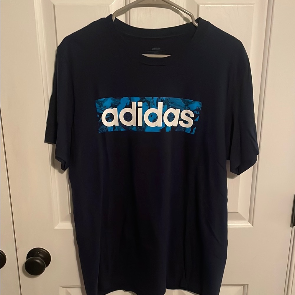 Adidas Blue Short Sleeve Tee Casual Wear